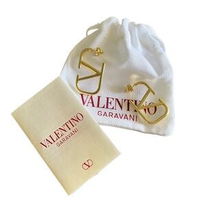Valentino V Logo Earrings